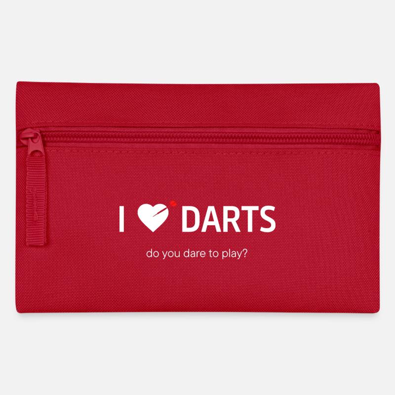 I LOVE DARTS - Federtasche - Rot