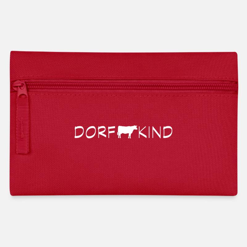 Dorfkind Kuh - Federtasche - Rot