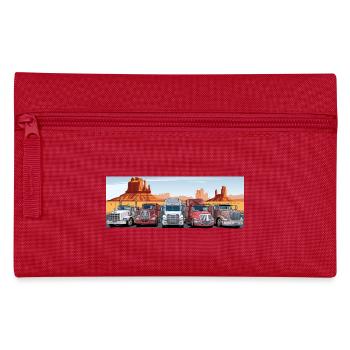 Trucker auf dem Highway - Federtasche - Rot - Vorne