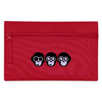 the three monkeys - Pencil Case - red - Front