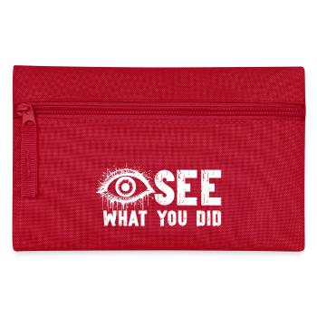 Augenarzt Optometrist Optometrie Optiker - Federtasche - Rot - Vorne