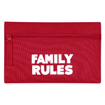 Regeln für die Familie - Federtasche - Rot - Vorne