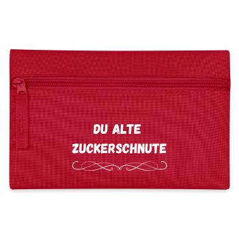Du alte Zuckerschnute - Federtasche - Rot - Vorne