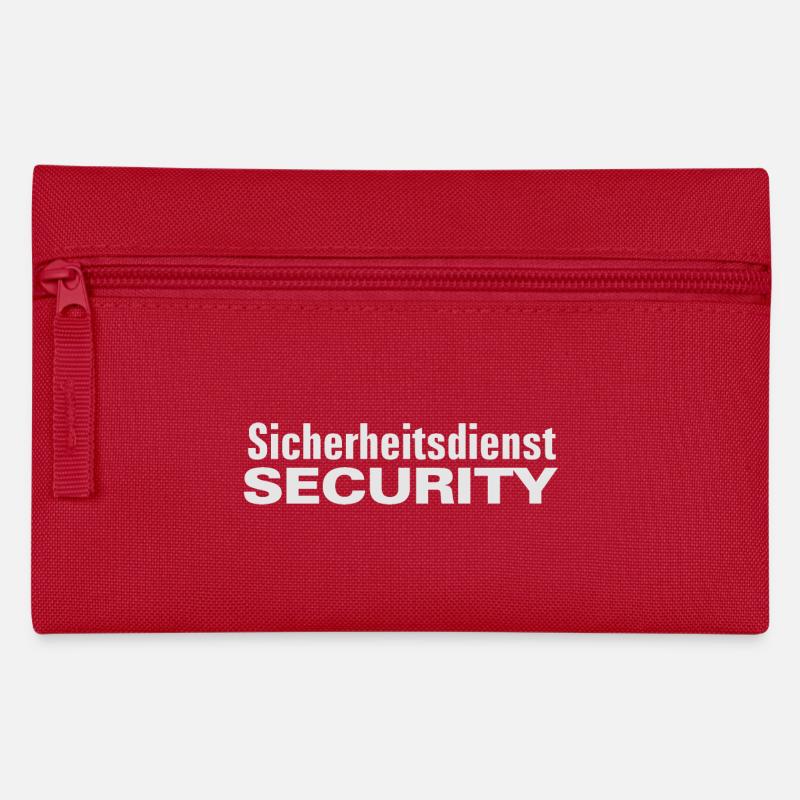 Ordnungsdienst, Sicherheitsdienst, Security - Federtasche - Rot