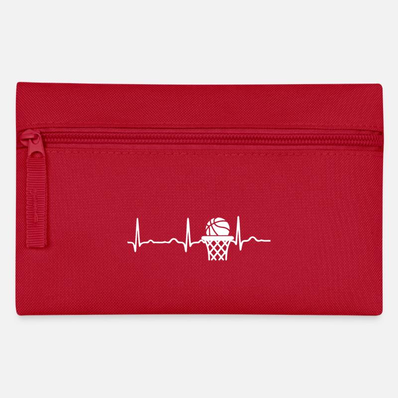 ECG HEARTBEAT blanc BASKET-BALL - Trousse - rouge