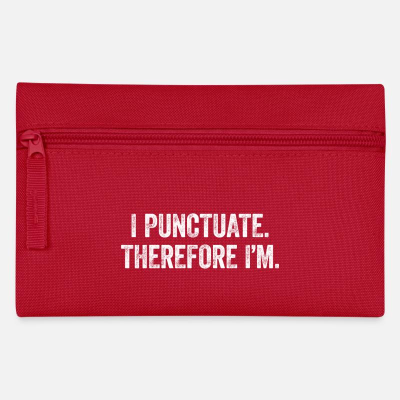 Grammar nerds love punctuation marks - Pencil Case - red