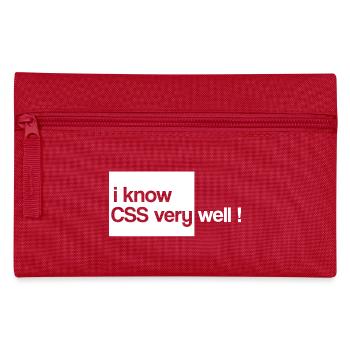 Ich weiß, css html sehr gut - Federtasche - Rot - Vorne