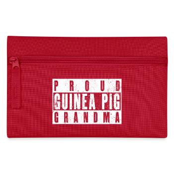 Stolze Meerschweinchen-Oma - Federtasche - Rot - Vorne