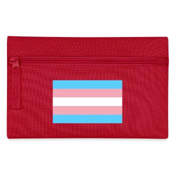 transgender sticker pride flag lgbt community - Pencil Case - red - Front