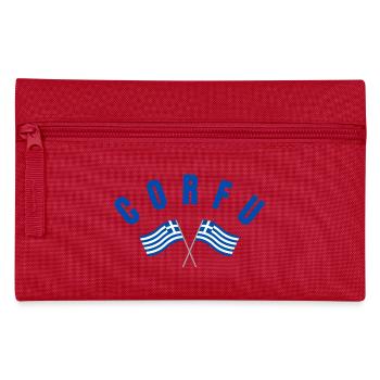 Corfou avec drapeaux grecs croisés - Trousse - rouge - Devant