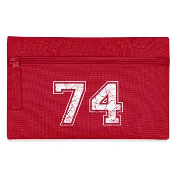 74 in weiß im Vintage-Look - Federtasche - Rot - Vorne