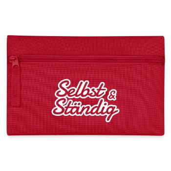 Selbstständig - selbst und ständig - Federtasche - Rot - Vorne