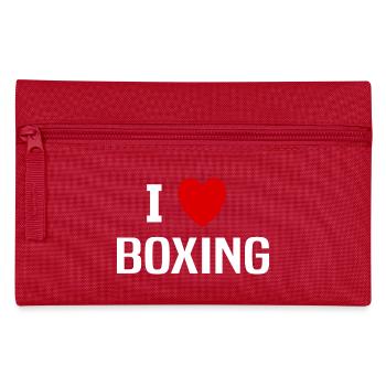 Ich liebe Boxen - Federtasche - Rot - Vorne