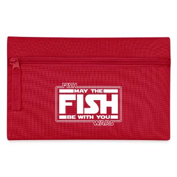 May the Fish be with YOU! (weiß/white) - Federtasche - Rot - Vorne