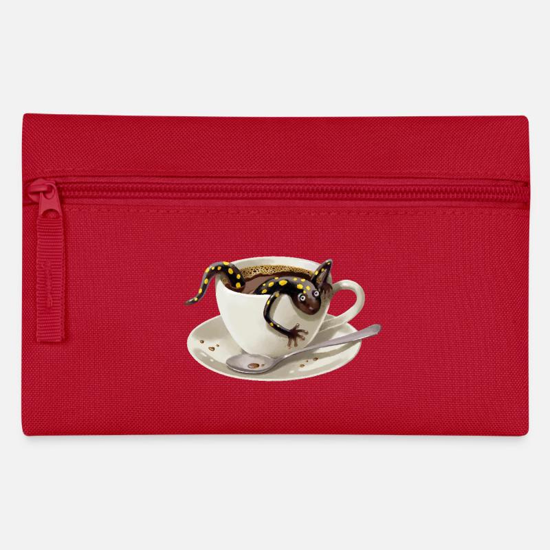 Coffee Salamander 3 - Pencil Case - red