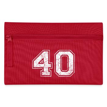 40 in white in the used look - Pencil Case - red - Front