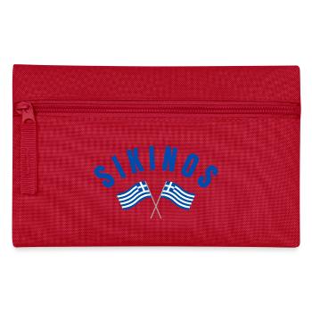 Sikinos Griechische Flaggen - Federtasche - Rot - Vorne