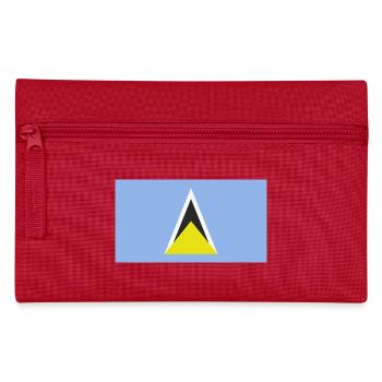 Saint Lucia Caribbean flag - Pencil Case - red - Front