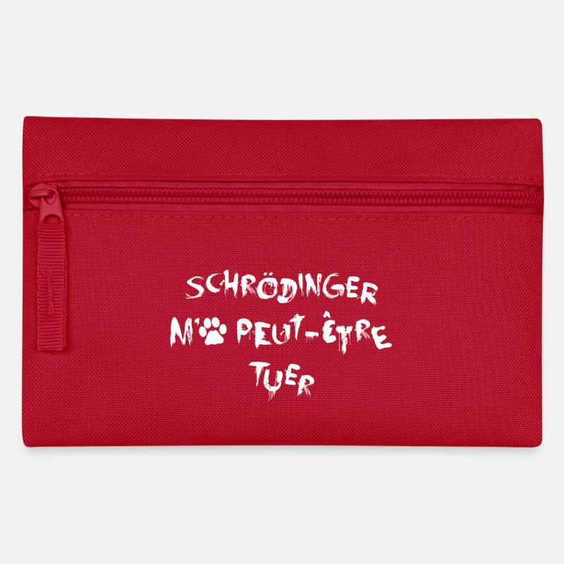 Schrödinger Killed Me - White - Pencil Case - red