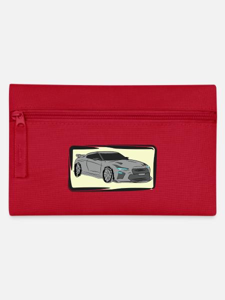 Sportwagen Neon Silhouette - Federtasche - Rot