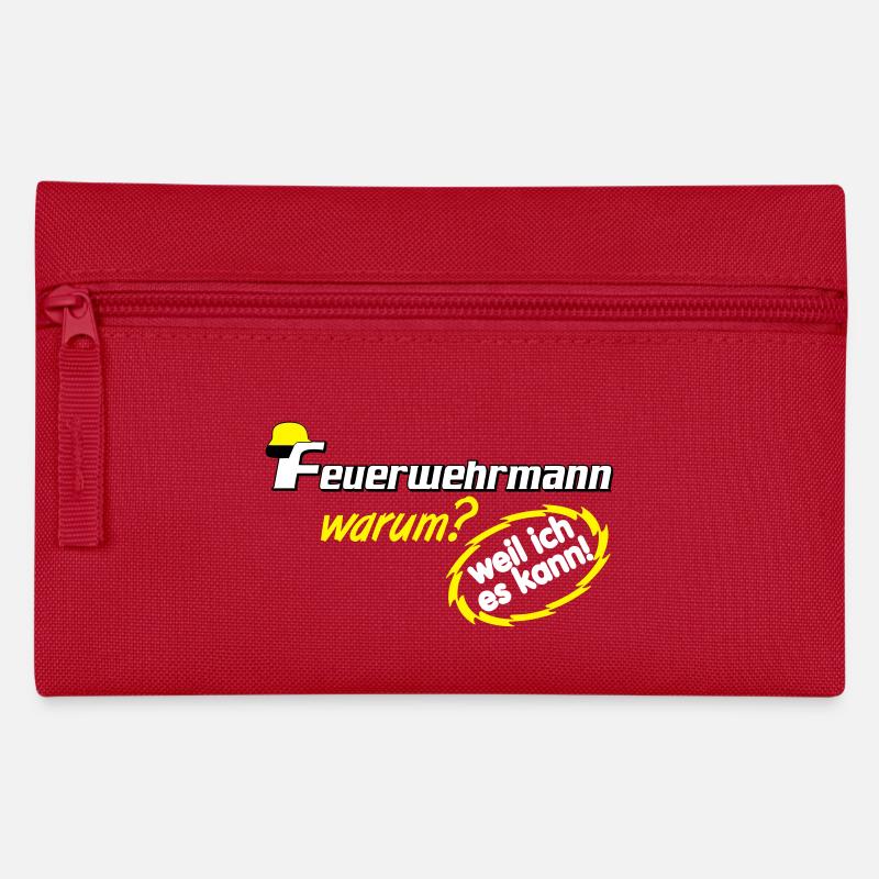 Freiwillige Feuerwehr , Feuerwehrmann weil ich (25 - Federtasche - Rot
