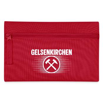 Gelsenkirchen Bergbau Glueck auf - Federtasche - Rot - Vorne