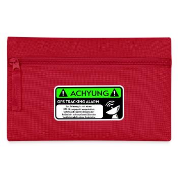 warning - Pencil Case - red - Front