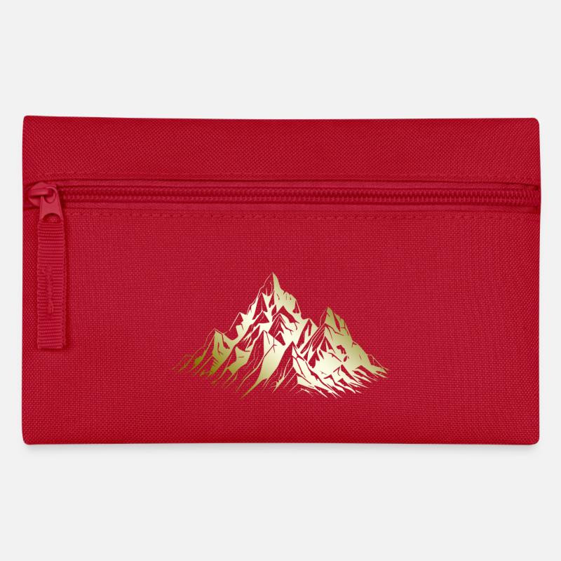 Berge Alpen Mountains - Federtasche - Rot