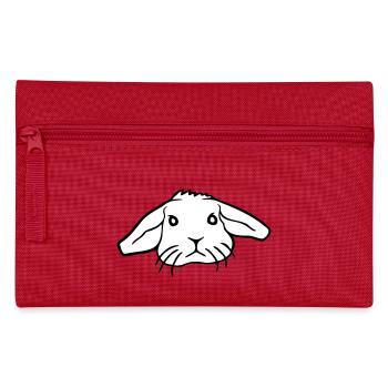 Bunny Rabbit Bunny Rodent Small Animal Cute - Pencil Case - red - Front