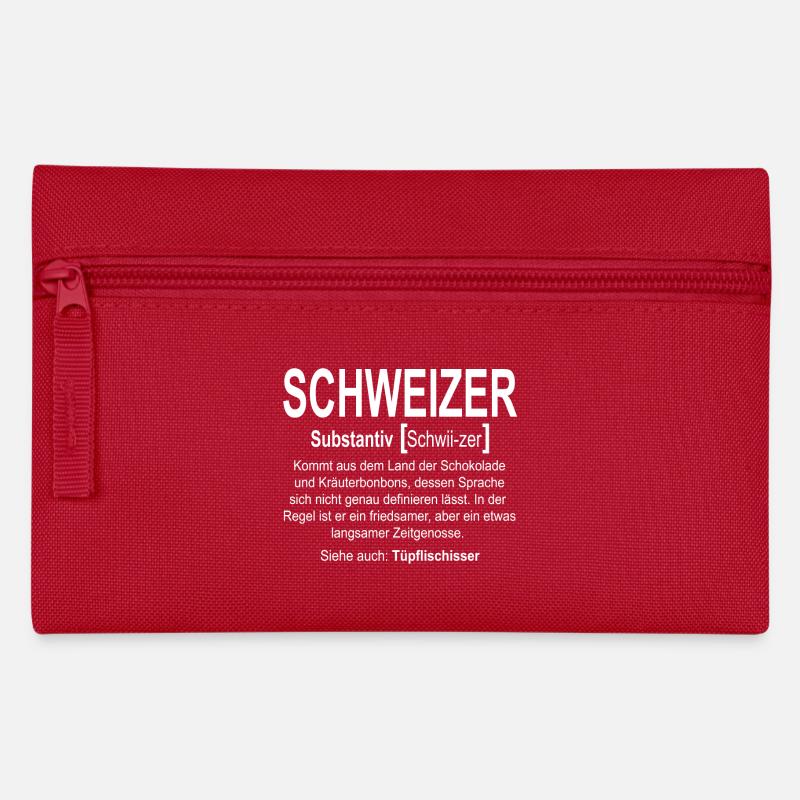 Schweiz - Schweizer definition - Federtasche - Rot