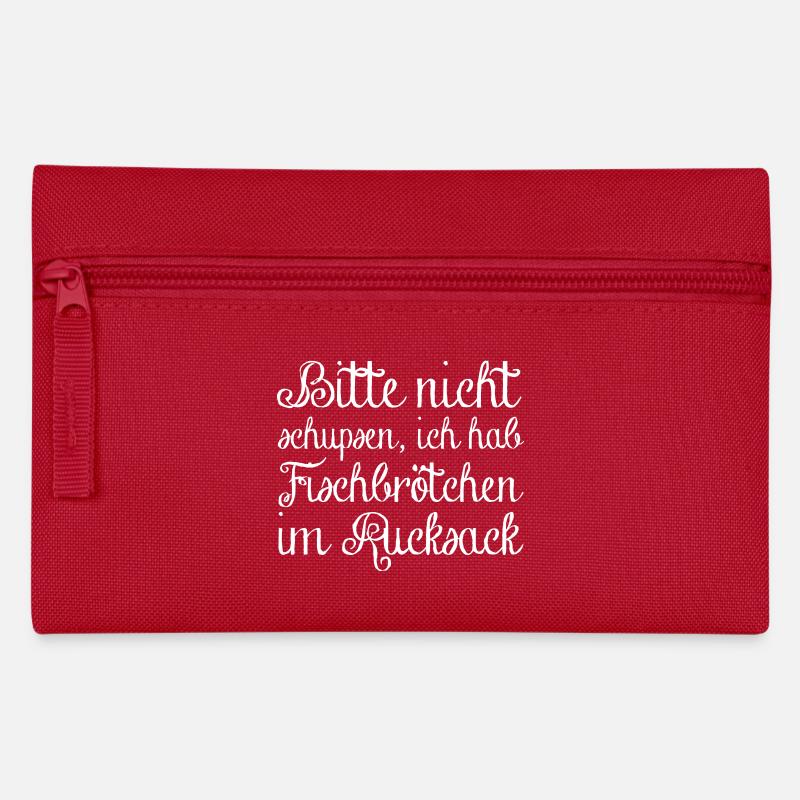 Fischbrötchen Rucksack - Federtasche - Rot