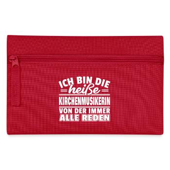 Heiße Kirchenmusikerin - Federtasche - Rot - Vorne