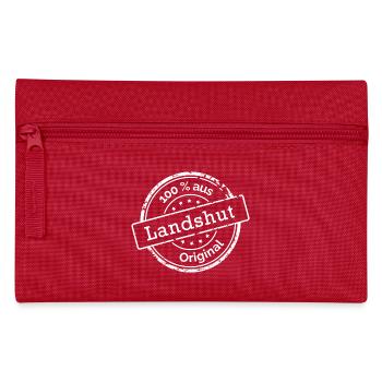 100% aus Landshut - Federtasche - Rot - Vorne