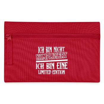 Ich bin nicht kompliziert bin eine Limited Edition - Federtasche - Rot - Vorne
