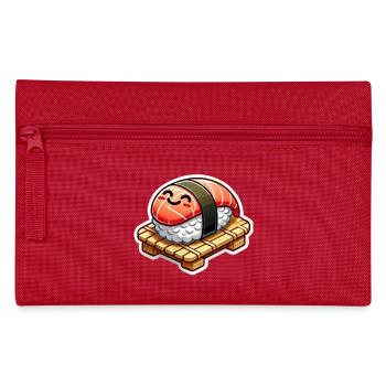 Frohes Kawaii Sushi - Federtasche - Rot - Vorne
