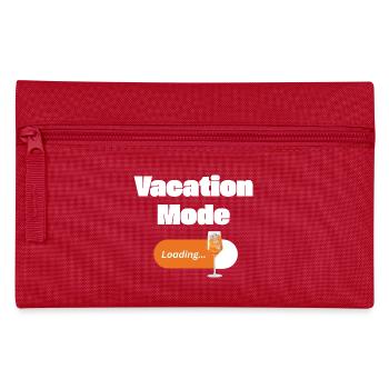 Vacation Mode On – Spritz mit Ladebalken (hell) - Federtasche - Rot - Vorne