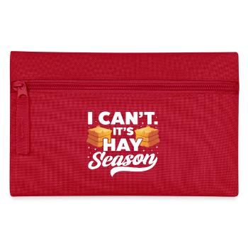 Je ne peux pas, c’est la saison des foins, Balles de foin, Balle de paille - Trousse - rouge - Devant