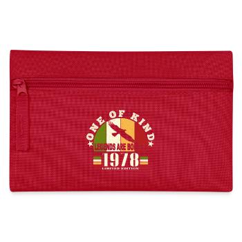 Legend Born 1978 Birthday 46 Years - Pencil Case - red - Front