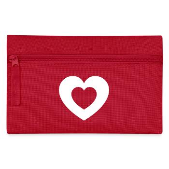 2 hearts - Pencil Case - red - Front