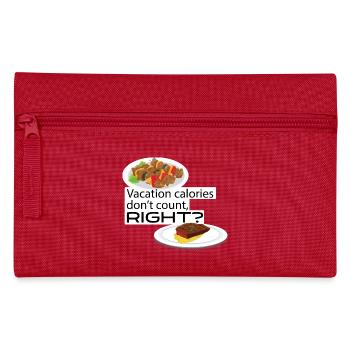 Vacation calories don t count right - Pencil Case - red - Front