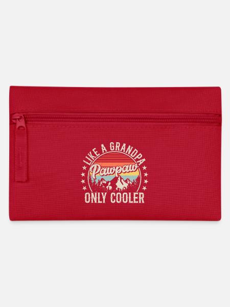 Like A Grandpa Pawpaw Only Cooler Fathers Day - Pencil Case - red