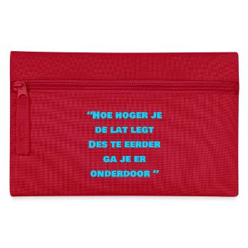Humorous Dutch Pronunciation Print - Pencil Case - red - Front