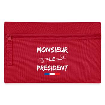 Herr Präsident, französischer Humor - Federtasche - Rot - Vorne