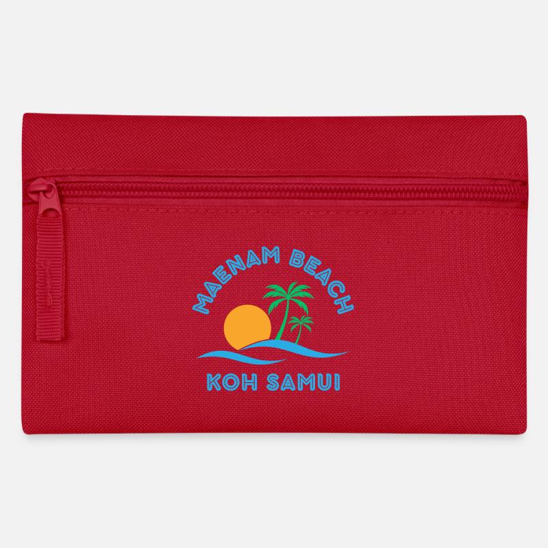 Mae Nam Beach Koh Samui - Pencil Case - red