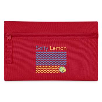 Imprimé côtier citron salé - Trousse - rouge - Devant