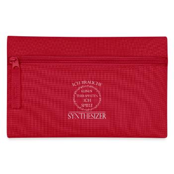 Synthesizer Instrument Geschenk - Federtasche - Rot - Vorne