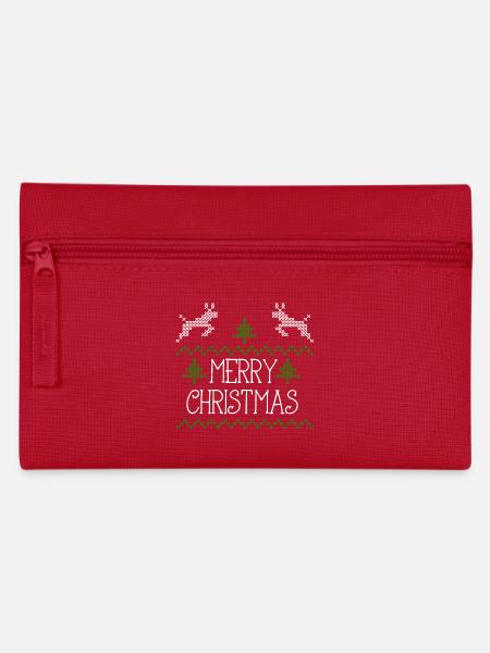 Merry Christmas design I - Federtasche - Rot