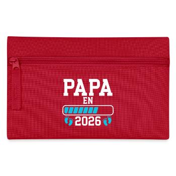 Future dad 2026 birth announcement - Pencil Case - red - Front