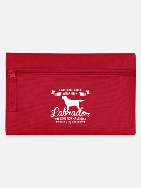 Labrador Oma - Federtasche - Rot