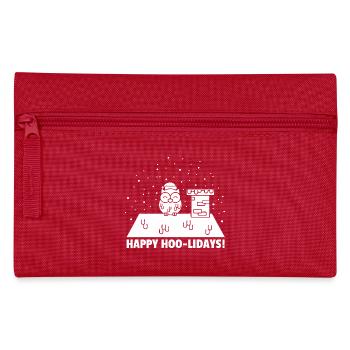 Happy Hoo-lidays - Pencil Case - red - Front